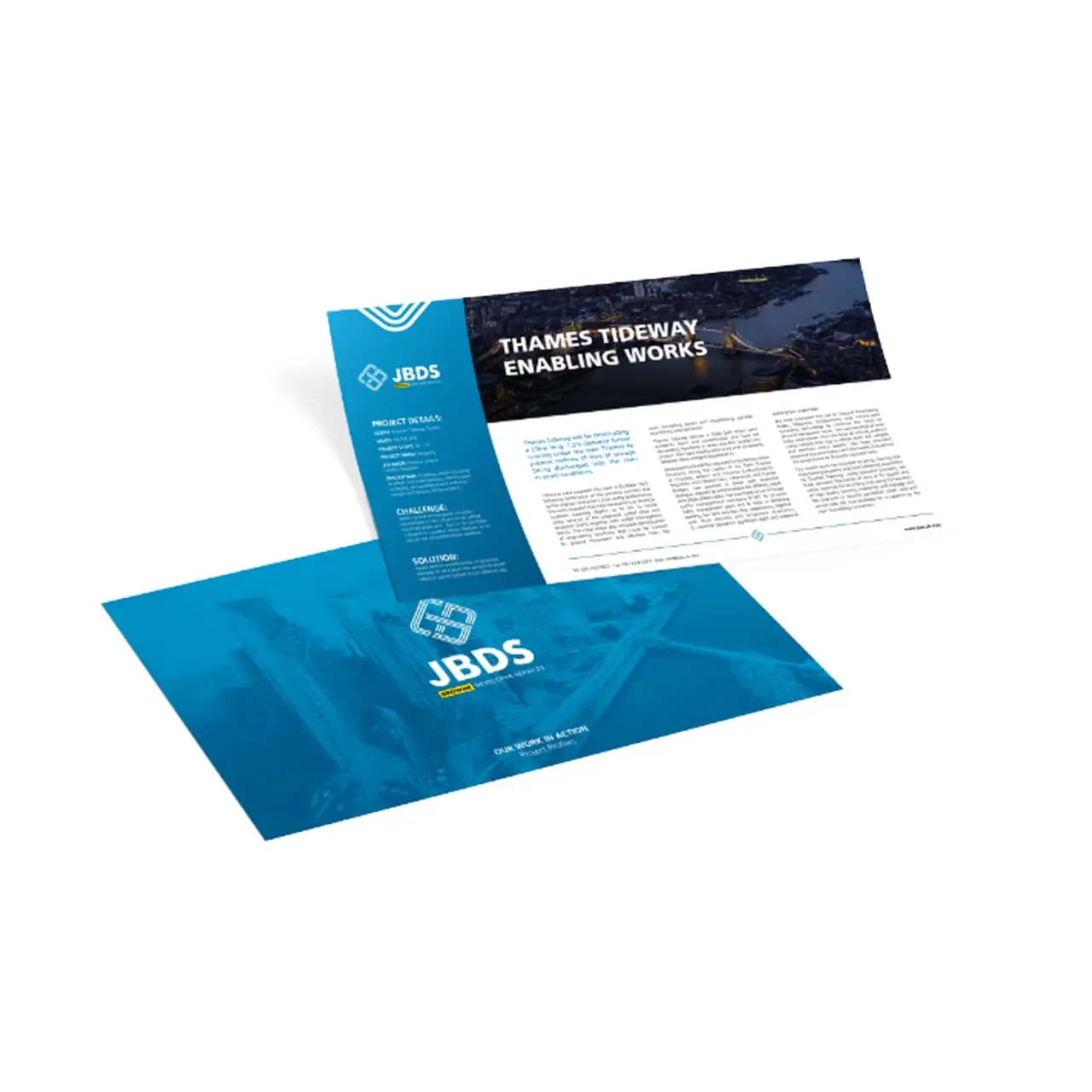 Branded case study designs for construction company