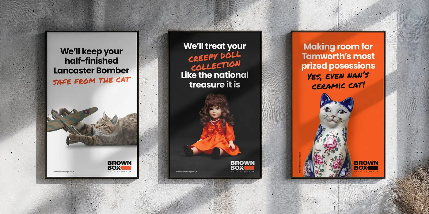 Branded posters - Clever copywriting.