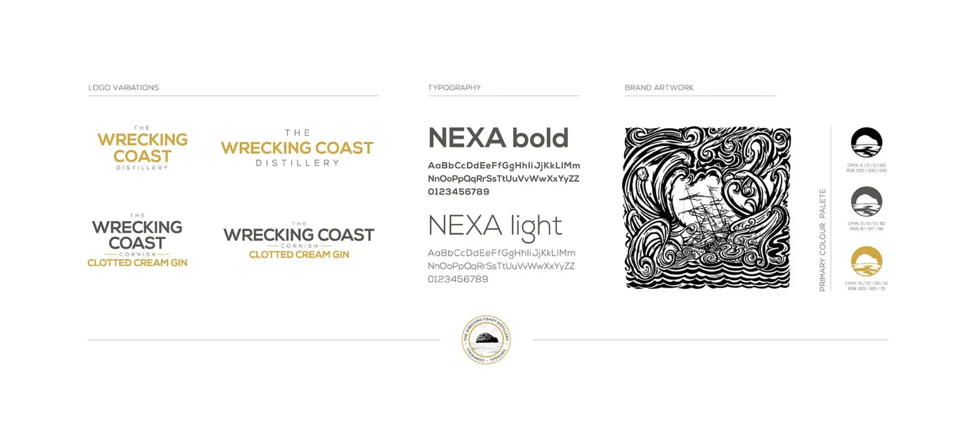 The Wrecking Coast Distillery Spirit Brand Guideline Snapshot 2560x1125 The Wrecking Coast Distillery Identity brand guide examples