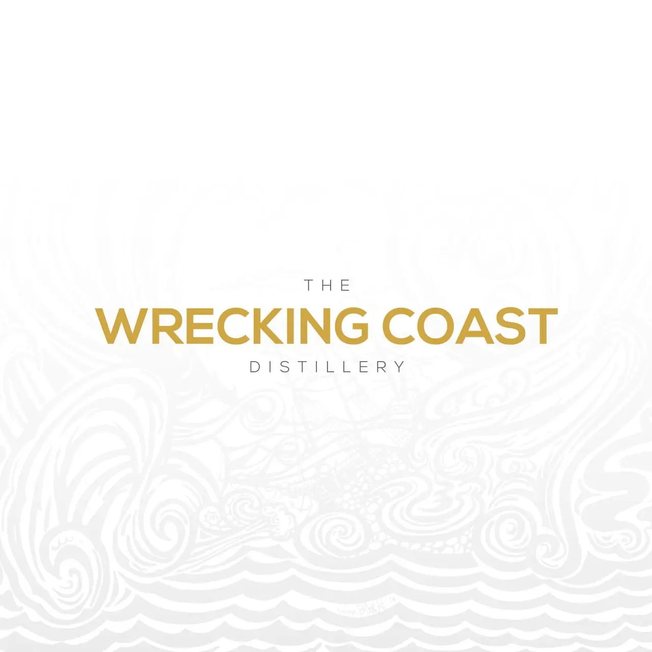 The Wrecking Coast Distillery Logo Design 1280x1280 The Wrecking Coast Distillery brand logo on white background