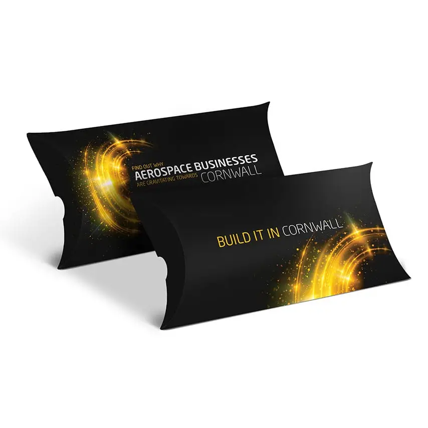 Branded lego event merchandise concept within two printed pillow case designs